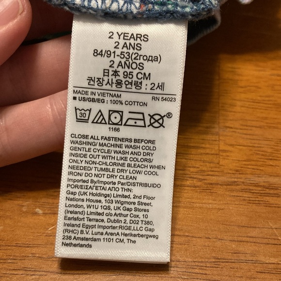 Baby Gap Girls Size 2T Just Like Mom Floral Blue Jeans Elastic Waist 100% Cotton - Picture 6 of 8